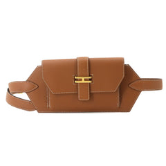 Hermes Elan Pocket 24 Belt Waist Handbag Pouch Body Swift Gold XS B Stamp — New - Store Return
