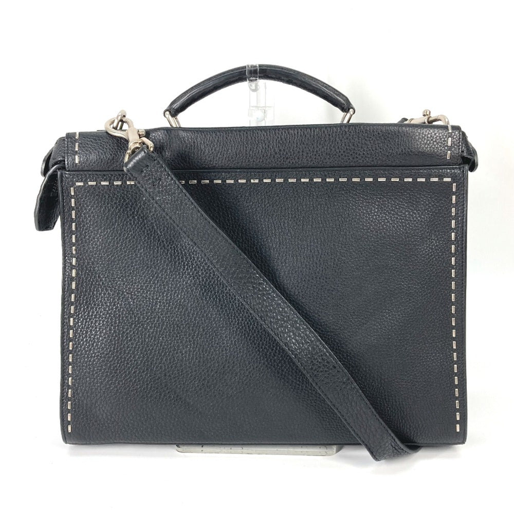 Fendi 7VA406 Shoulder Bag Crossbody bag 2WAY business bag Tote Bag Hand Bag Black — Like New