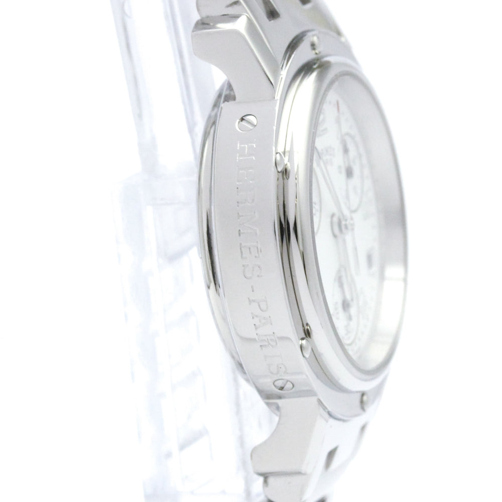 HERMES Clipper Chronograph Steel Quartz Ladies Watch CL1.310 Polished — Very Good