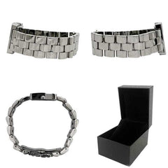 Gucci G-Square Watch f-24540 Black/Silver 3600J Stainless Steel Quartz Movement 0013*** GUCCI Square Battery-Operated Black Dial Two-Hand Analog Men's Women's Boys' Sizes Metal Bracelet — Very Good