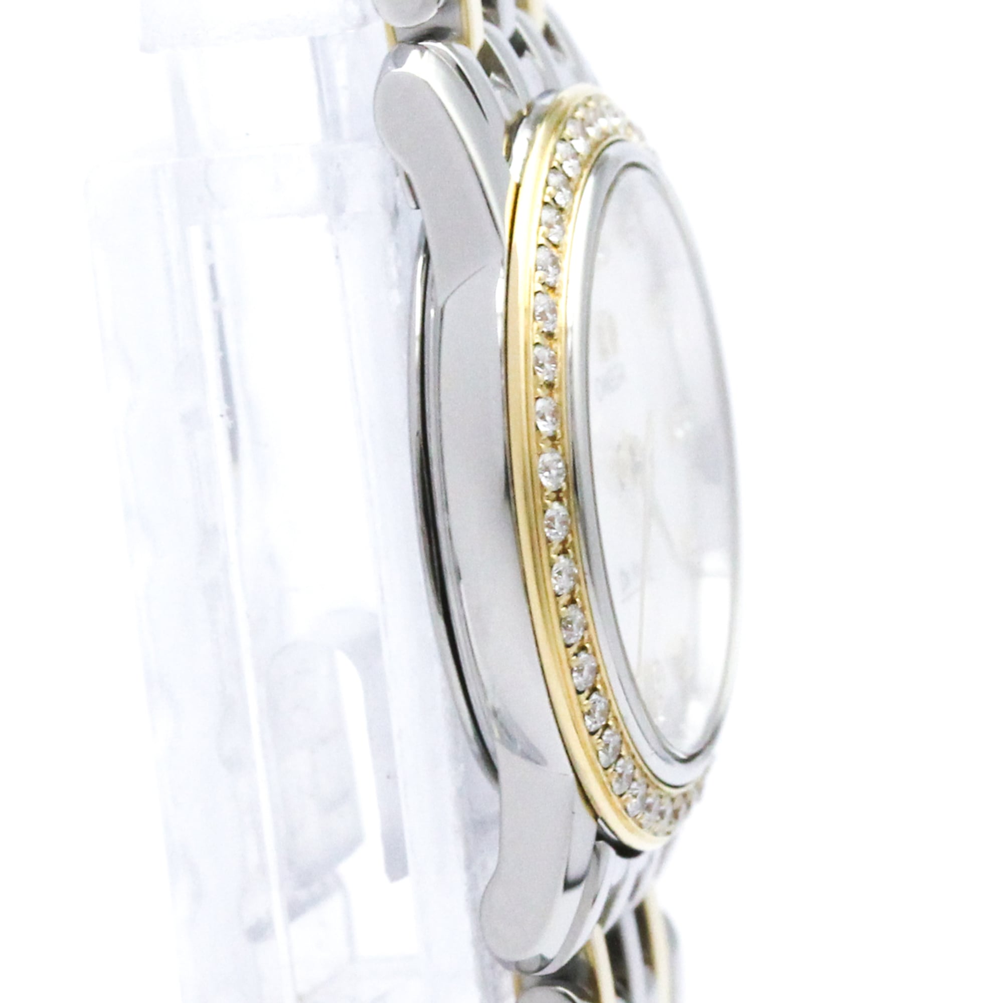 OMEGA De Ville Prestige Diamond MOP Dial 18K Gold Steel Watch 4375.75 Polished — Very Good