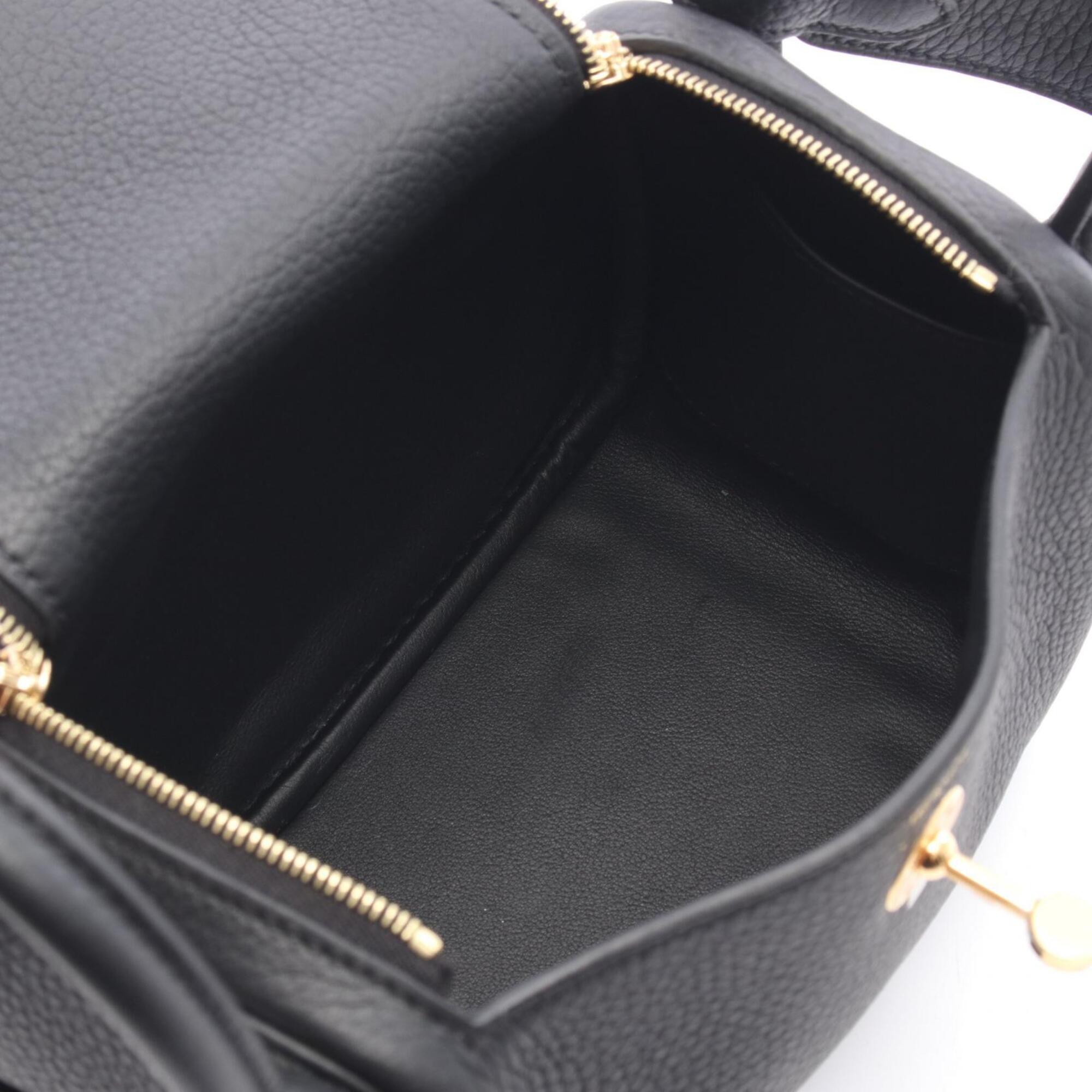 Hermes Lindy Mini Shoulder Bag/Handbag, Taurillon Clemence Leather, Women's, Black — New - Store Return
