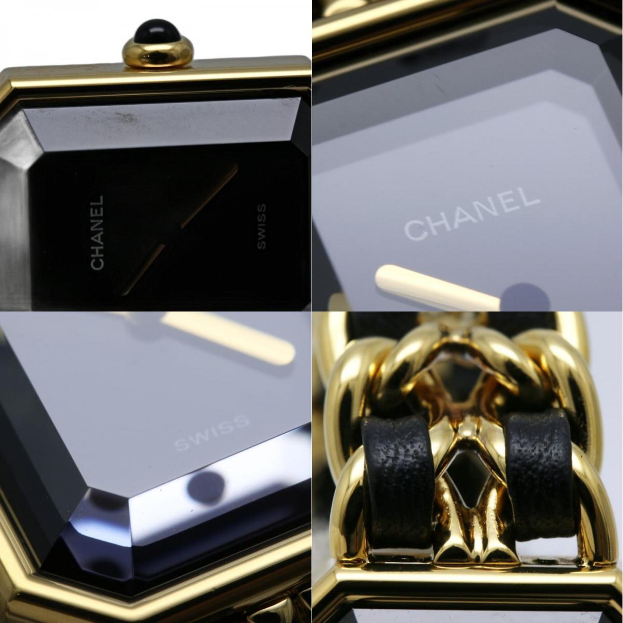 CHANEL Premiere Large Size H0001 483011003 Late Model Women's Watch GP (Gold Plated) x Leather 130522 — Very Good