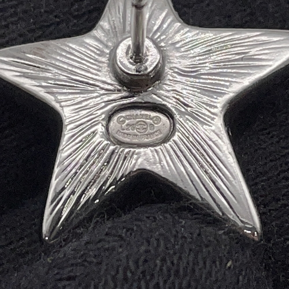 Chanel Cosmo Star Earrings Coco Mark L26 S ABH462 CHANEL Black Women's — Like New