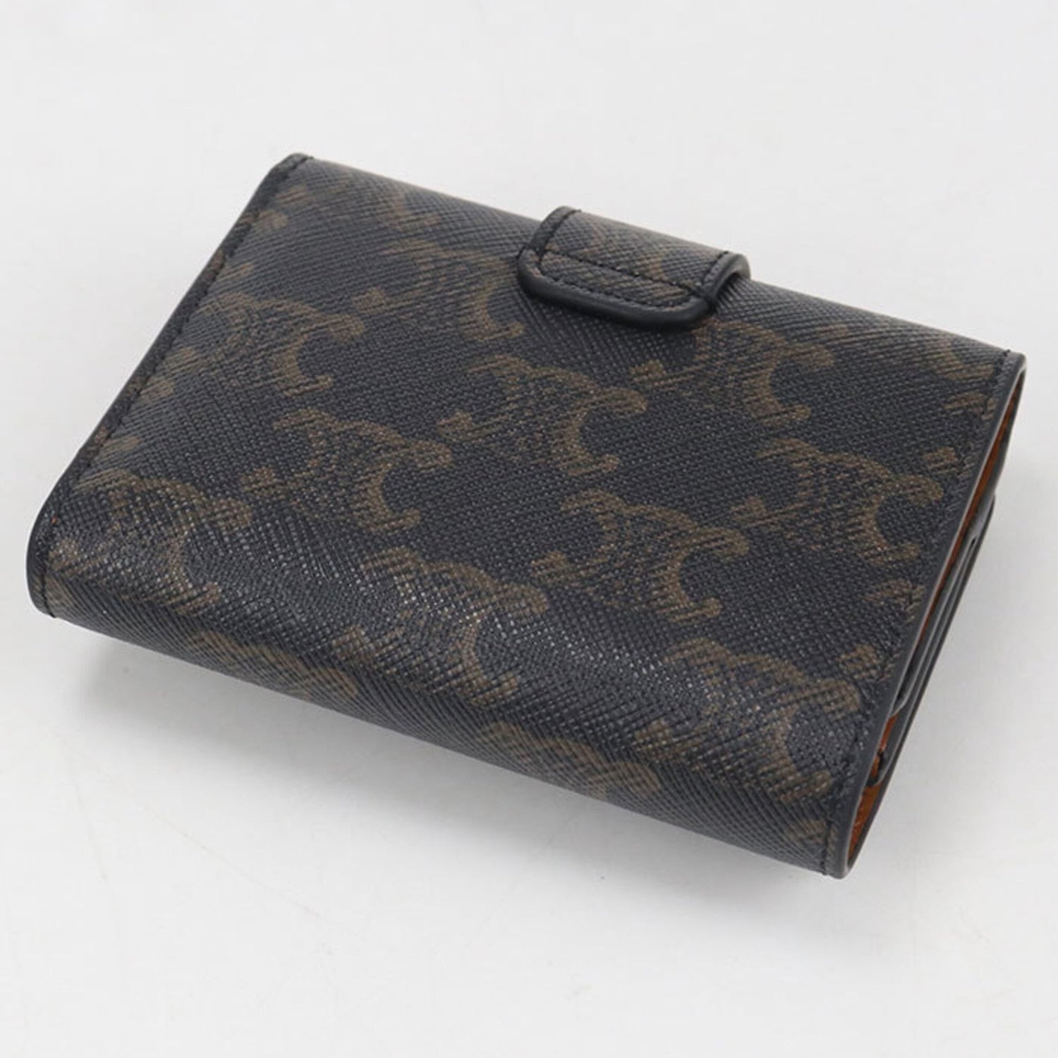 CELINE Celine Tri-fold Wallet Fine Strap Nino Triomphe Canvas Women's Brown