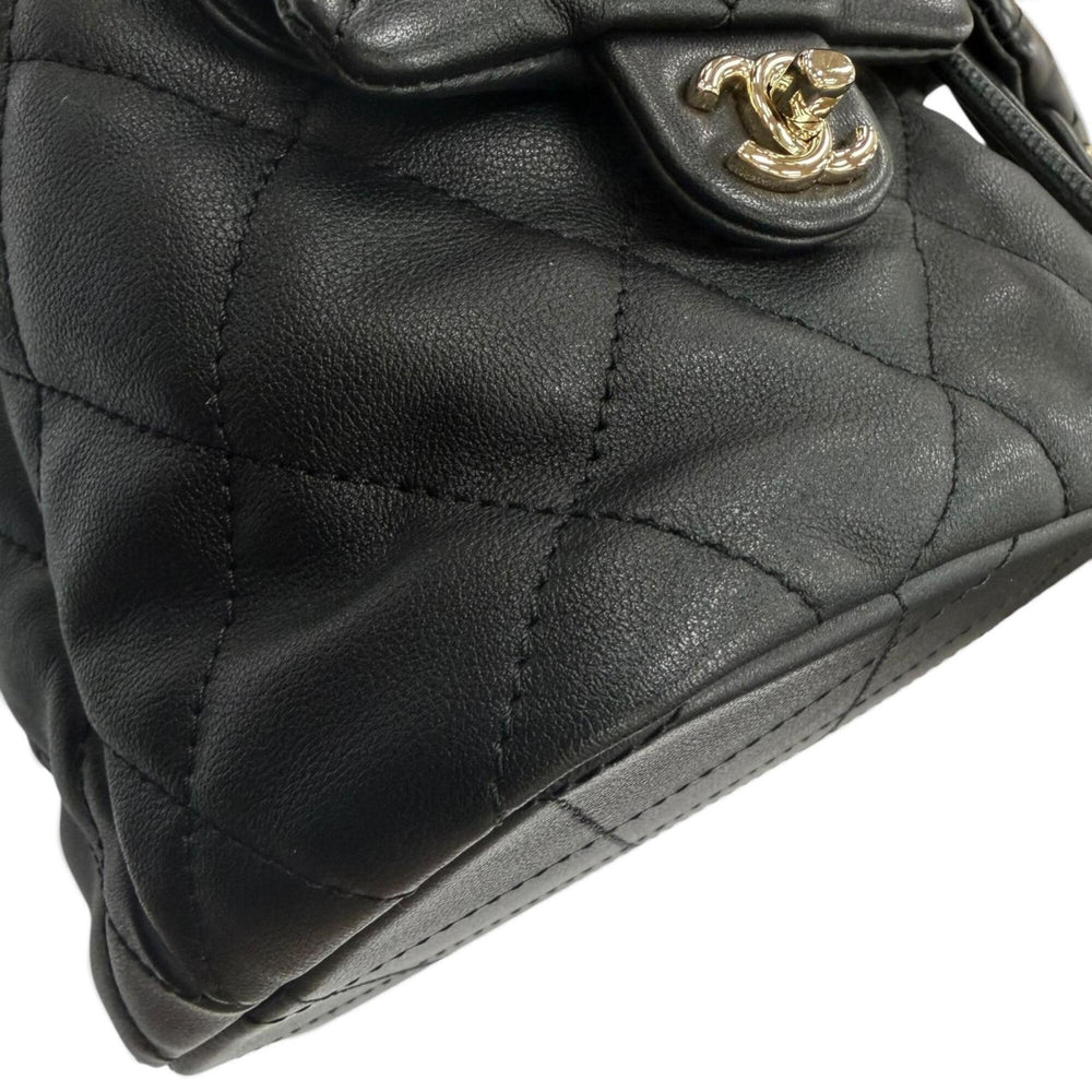 CHANEL AS4342 Matelassé Coco Mark Two-Pocket Calfskin Backpack/Daypack, Black with Gold Hardware, Made in Italy, Women's, Box and Dust Bag — New - Store Return