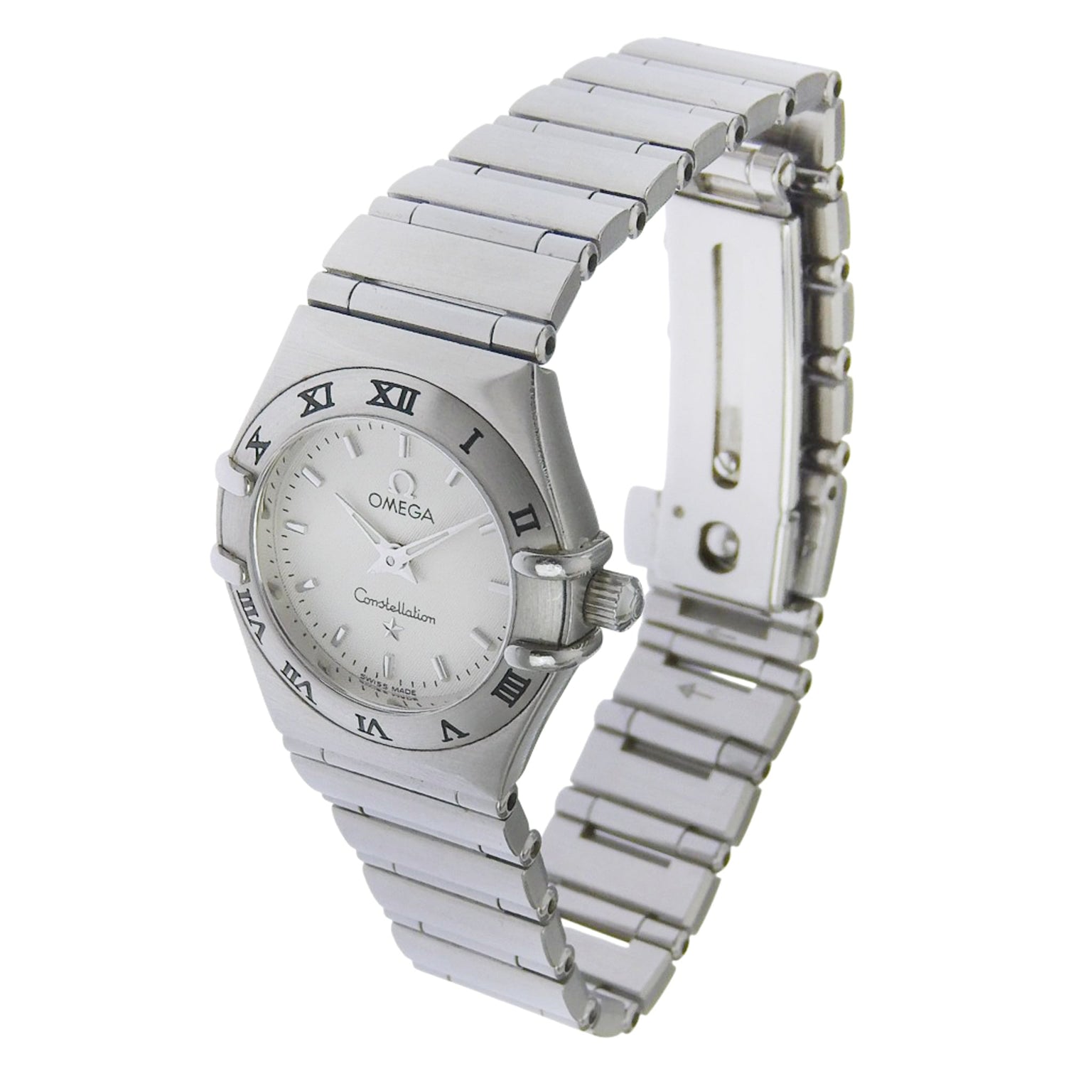Omega Constellation Mini Watch 1562.30 Stainless Steel 1998 Quartz Analog White Dial Women's