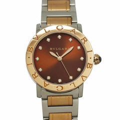 BVLGARI BBLP33SG Boys' Watch 12P Diamond Brown 18KPG Pink Gold Automatic — Like New
