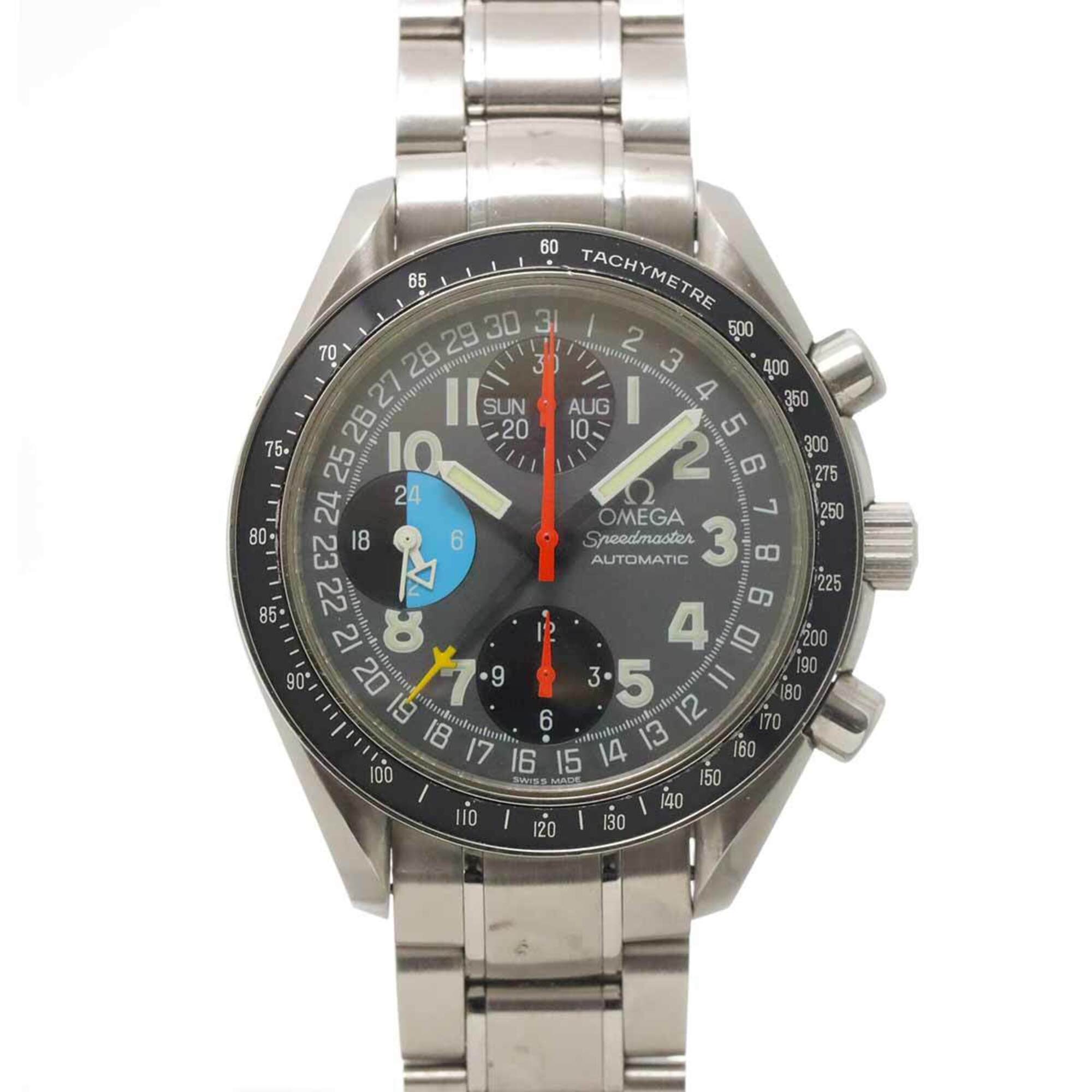 Omega Speedmaster Mark 40 AM PM Triple Calendar 3520 53 Men's Watch, Gray, Automatic Movement — Very Good