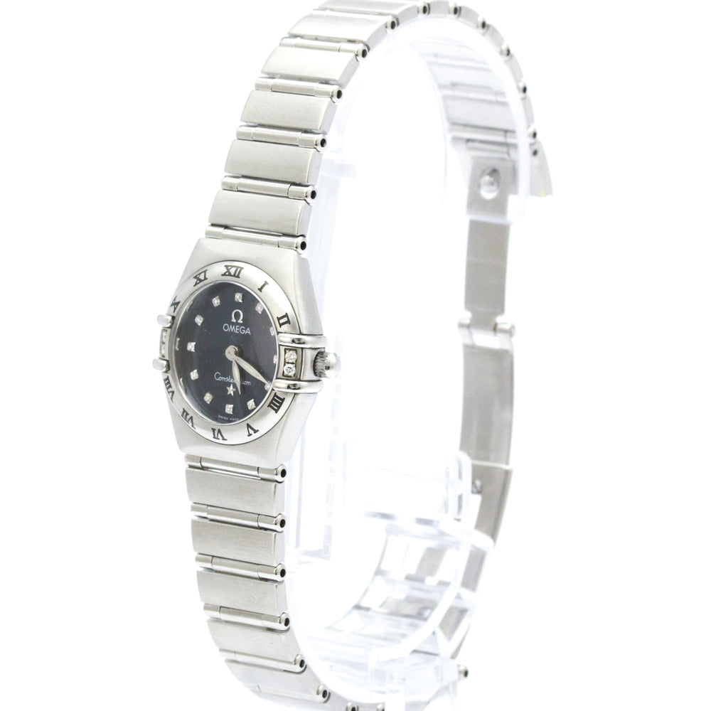OMEGA Constellation Diamond Steel Quartz Ladies Watch 1567.89 Polished — Very Good
