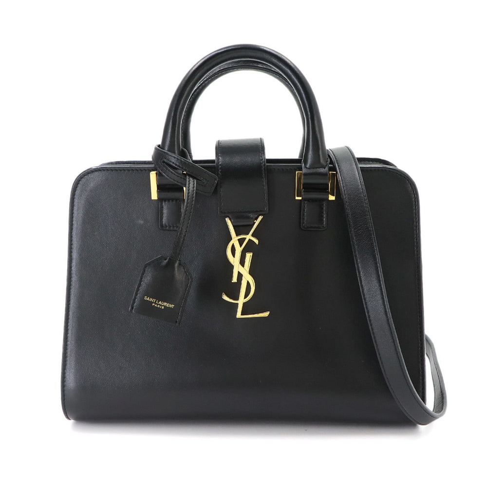 Saint Laurent Baby Cabas 2-way Hand/Shoulder Handbag, Leather, Black, 472466 — Like New