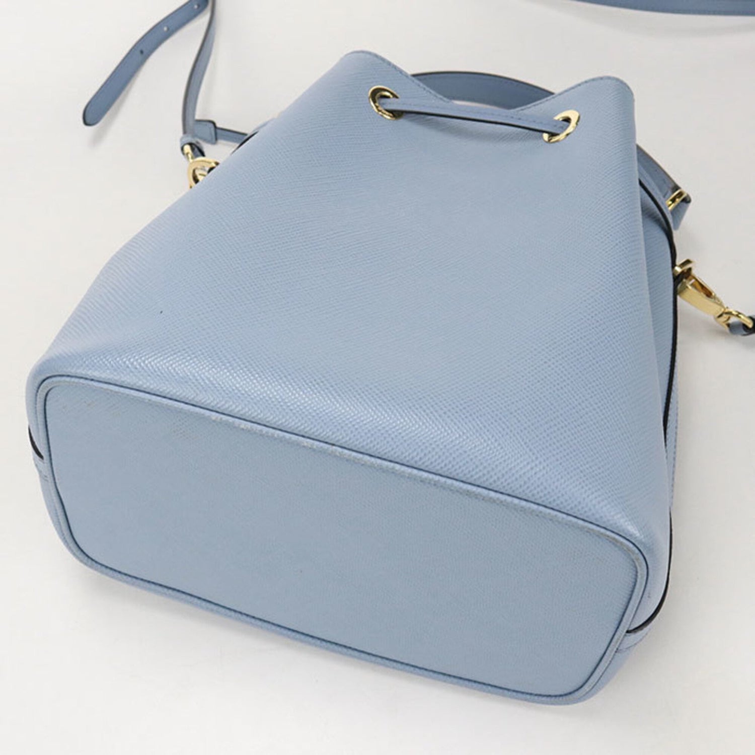 PRADA Prada handbag 1BE032 2WAY Saffiano leather women's blue