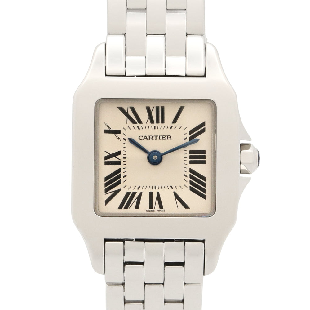 Cartier Santos Demoiselle SM Watch, Stainless Steel, Ladies, Ivory (W25064Z5) — Very Good