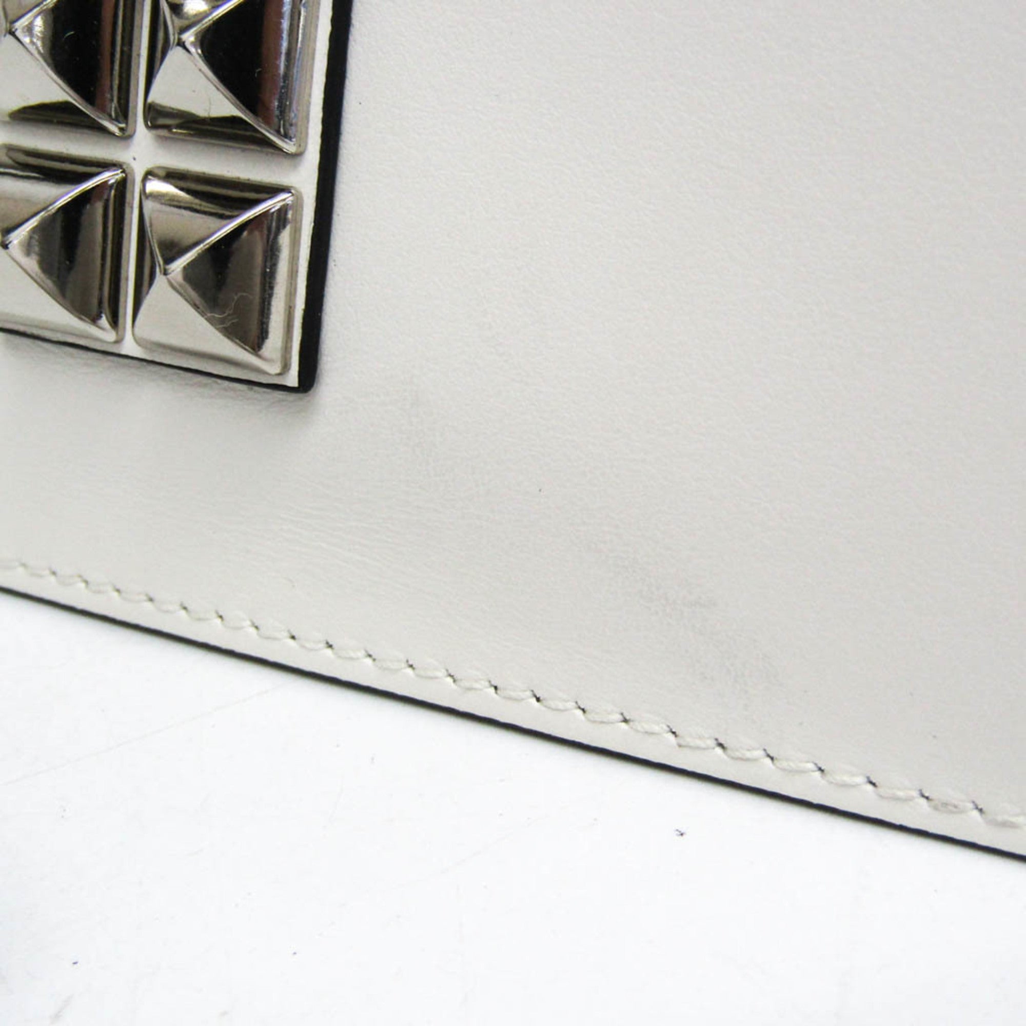 Prada Electra Studs 1BD120 Women's Leather Handbag,Shoulder Bag White — Like New