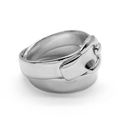 HERMES Double True Ring, SV925 7826, Silver, Women's — Like New