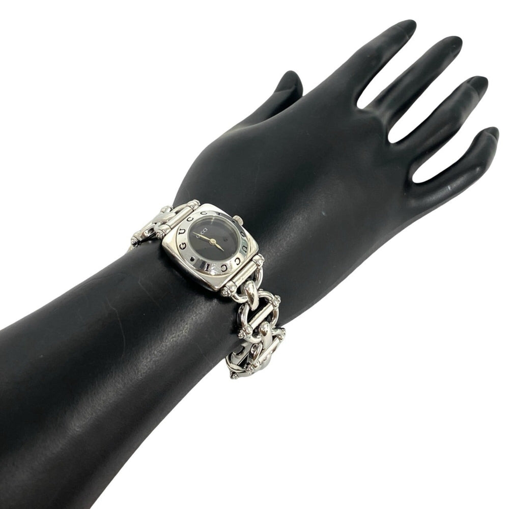 GUCCI Horsebit Chain Stainless Steel Quartz Wristwatch, Silver, 37483 — Good