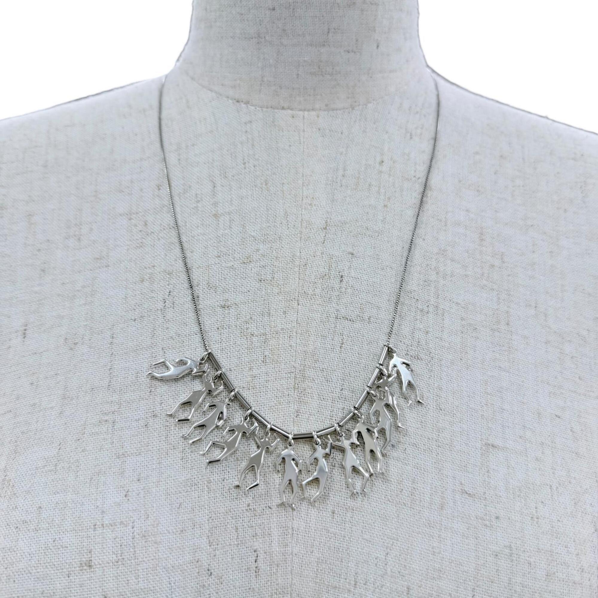 BOTTEGA VENETA AG925 Long Necklace, Silver, Made in Italy, Weight 17.1g, Women's, Comes with Box and Dust Bag — Like New