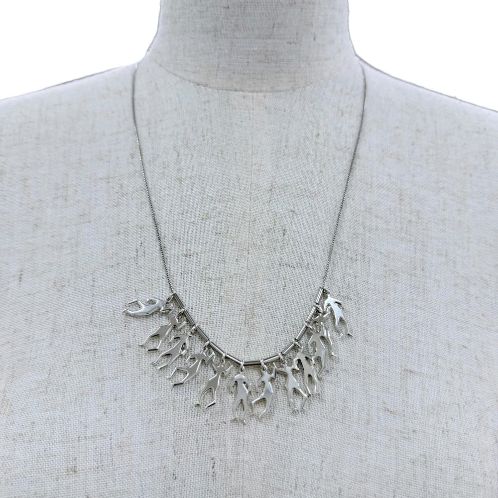 BOTTEGA VENETA AG925 Long Necklace, Silver, Made in Italy, Weight 17.1g, Women's, Comes with Box and Dust Bag — Like New