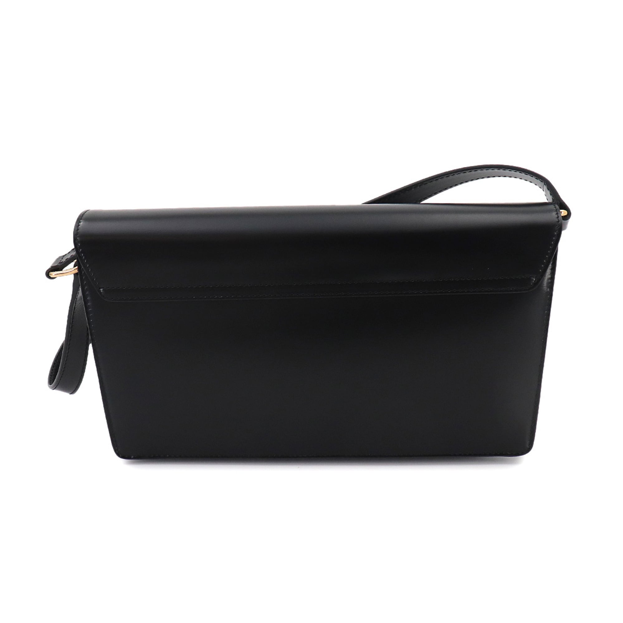 Celine Triomphe Trapeze 2-way Shoulder Clutch Handbag, Leather, Black, 199283BF4, Gold Hardware, Bag — New - Store Return