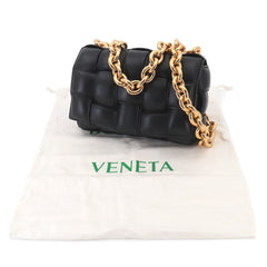 Bottega Veneta Intrecciato Chain Cassette 2-way Hand/Shoulder Handbag Leather Black 631421 — New - Store Return