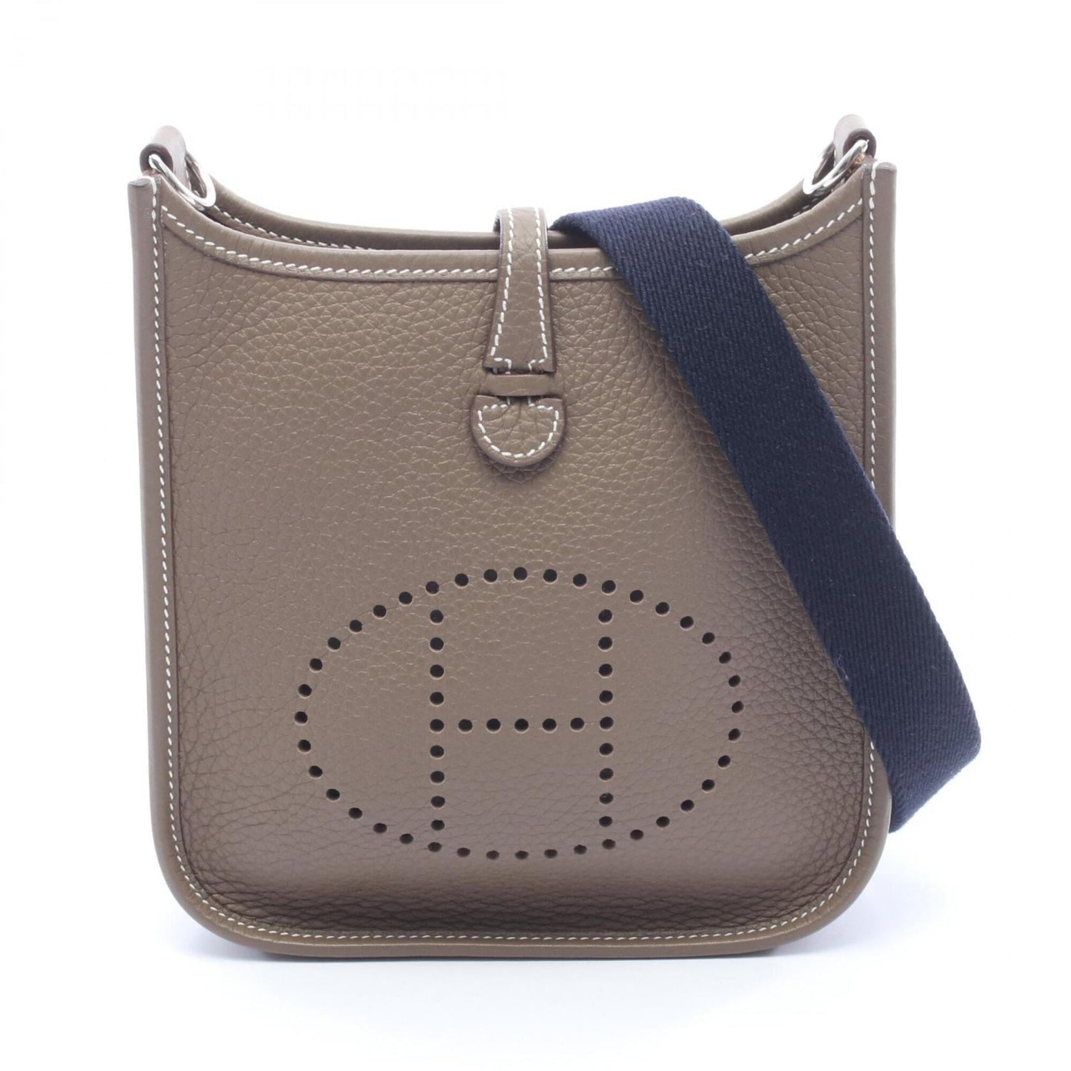 Hermes Evelyne TPM Shoulder Bag/Handbag, Leather, Taurillon Clemence, Women's, Gray