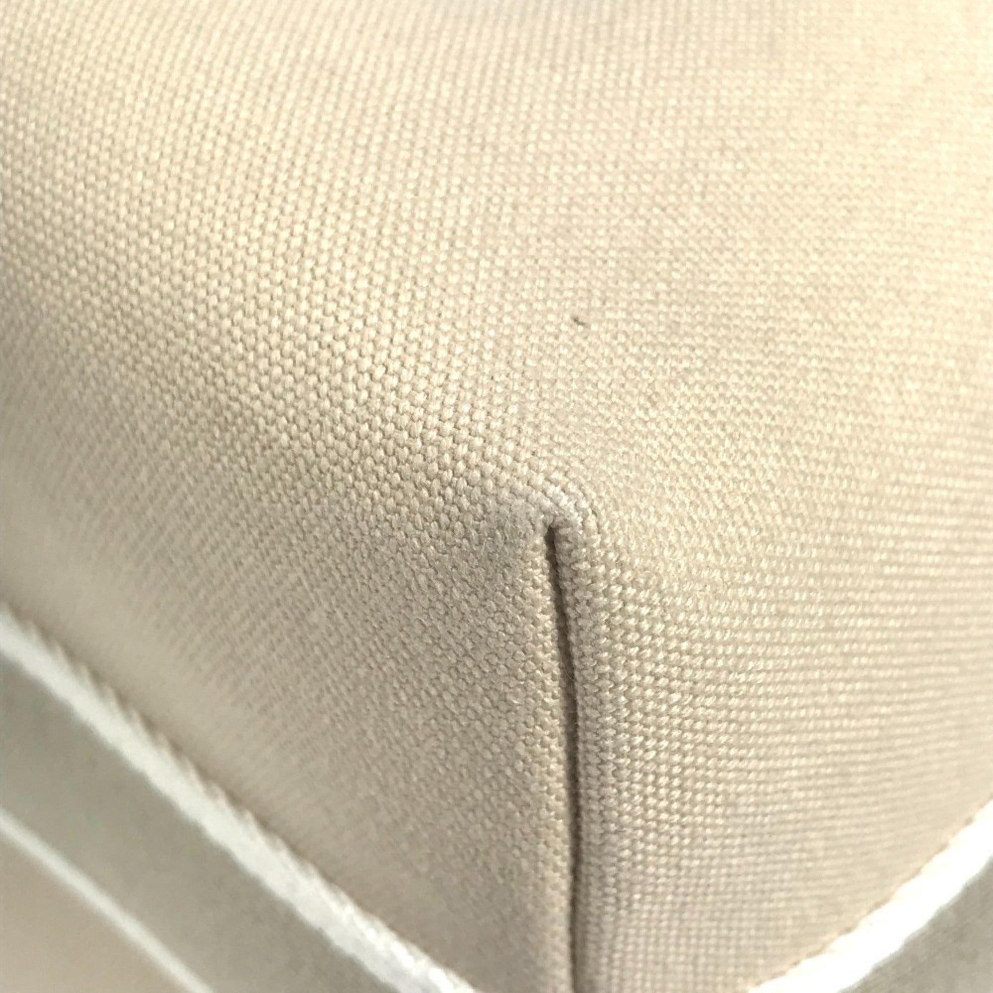 HERMES Brid a Black GM Bag, Pouch, Vanity Bag with H Logo, Cotton Handbag, Men's/Women's, Beige — Like New