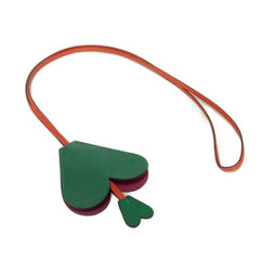 Hermes HERMES Necklace Heart Bell Clochette Coup Random Logo Ring Petit H Taurillon Clemence Chevre H1070518 Men's Women's — Like New