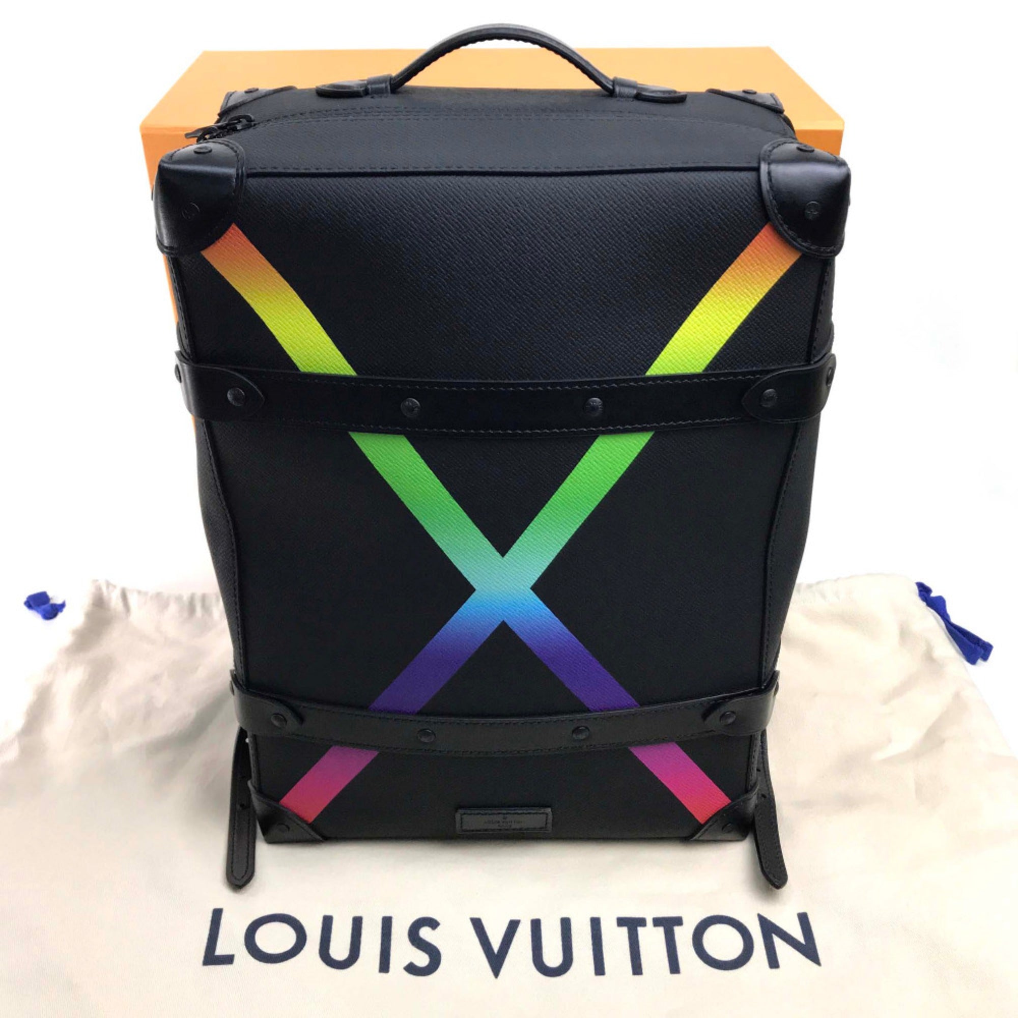 Louis Vuitton M30337 taiga rainbow Backpack Black — Like New