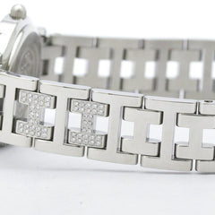 HERMES Clipper Diamond Pink MOP Quartz Ladies Watch CL4.230 Polished — Very Good