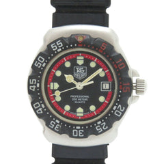 TAG Heuer Formula 1 374.508 Stainless Steel Rubber Black Dial Quartz Wristwatch 1910 — Good