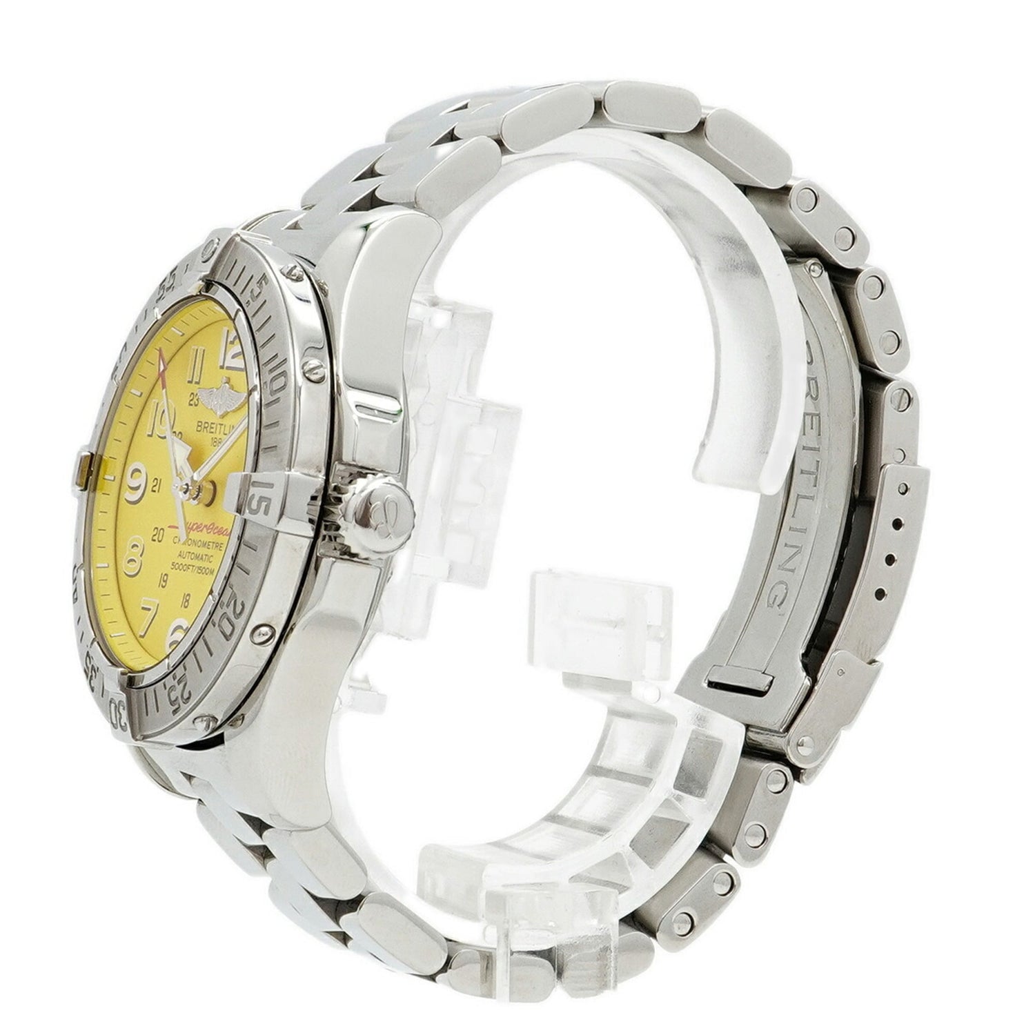 Breitling Superocean A17360 Yellow Dial Men's Watch