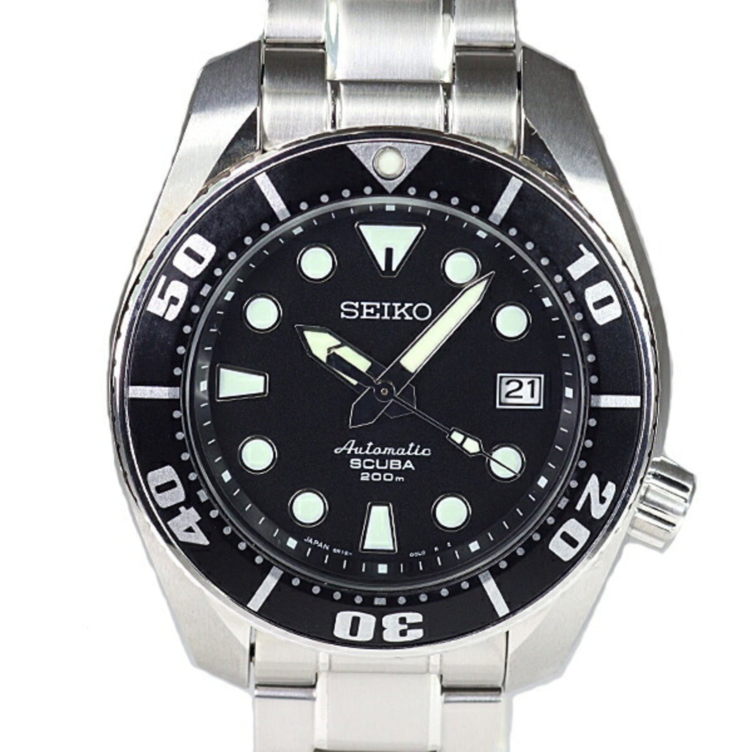 SEIKO Sumo Prospex Diver Scuba 200m Men's Watch Black 6R15-00G0 Dial Automatic