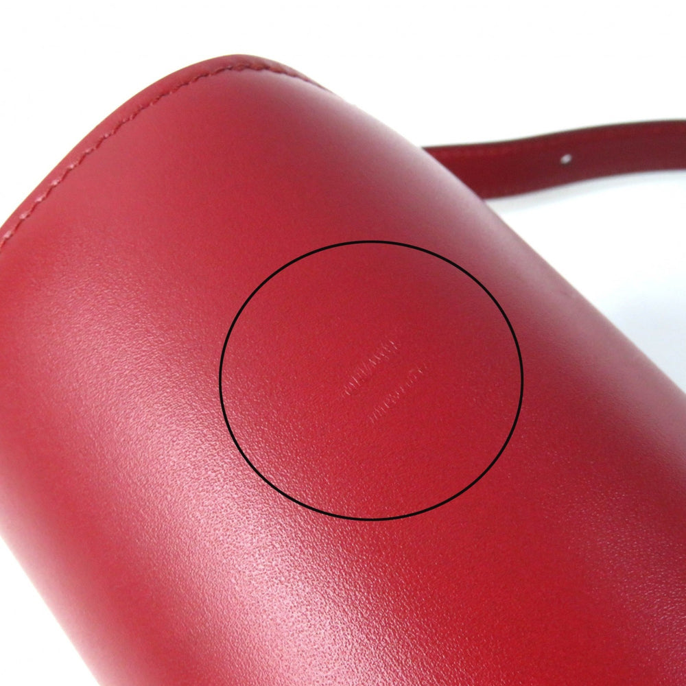 CELINE CLASSIC BOX Small (189183DLS) Classic Box Leather Shoulder Bag in Red with Gold Hardware and Dust Bag, Made Italy — Like New