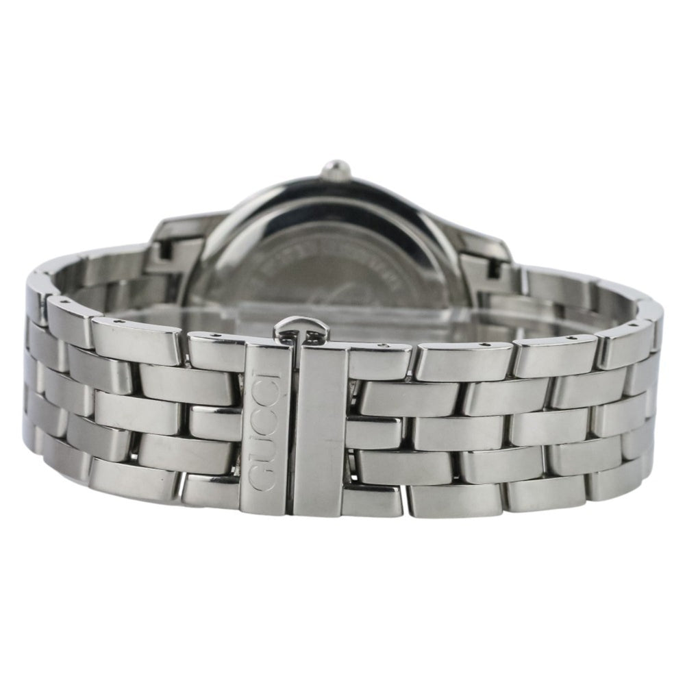 GUCCI Quartz Watch 5500M Black Dial Silver Color Men's — Very Good