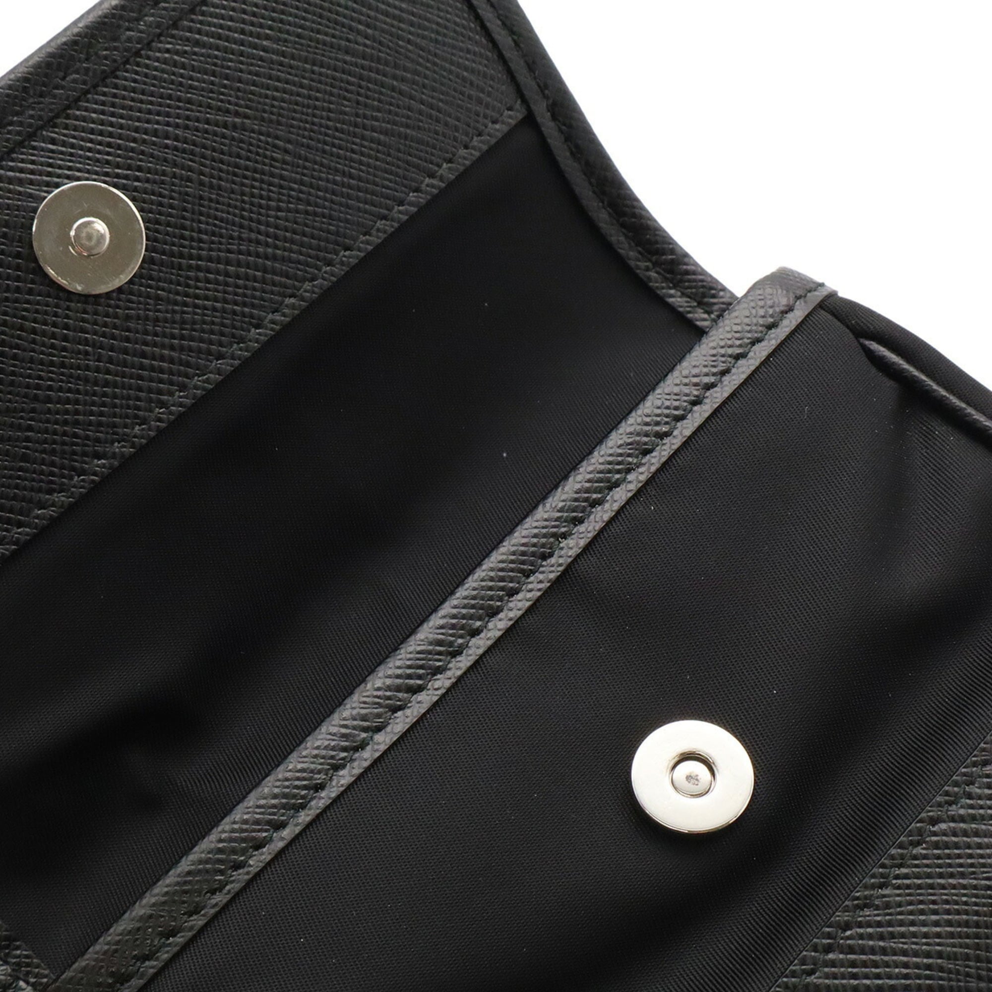 PRADA Triangle Shoulder Bag, Pouch, Handbag, Nylon Leather, Black (NERO) 2ZT022 — Like New