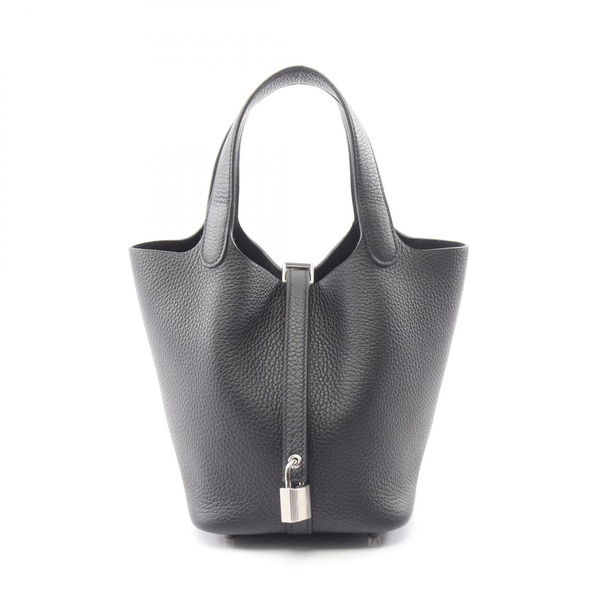 Hermes Picotin Lock PM Handbag, Leather, Taurillon Clemence Women's, Black, 056289CK — New - Store Return