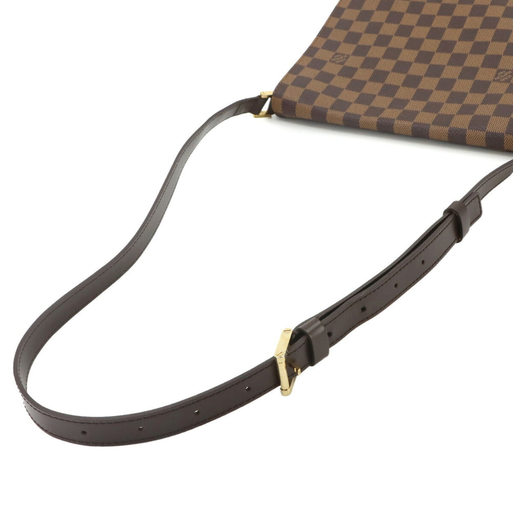 Louis Vuitton Damier Musette Shoulder Handbag, Ebene Brown, N51302, Gold Hardware — Like New