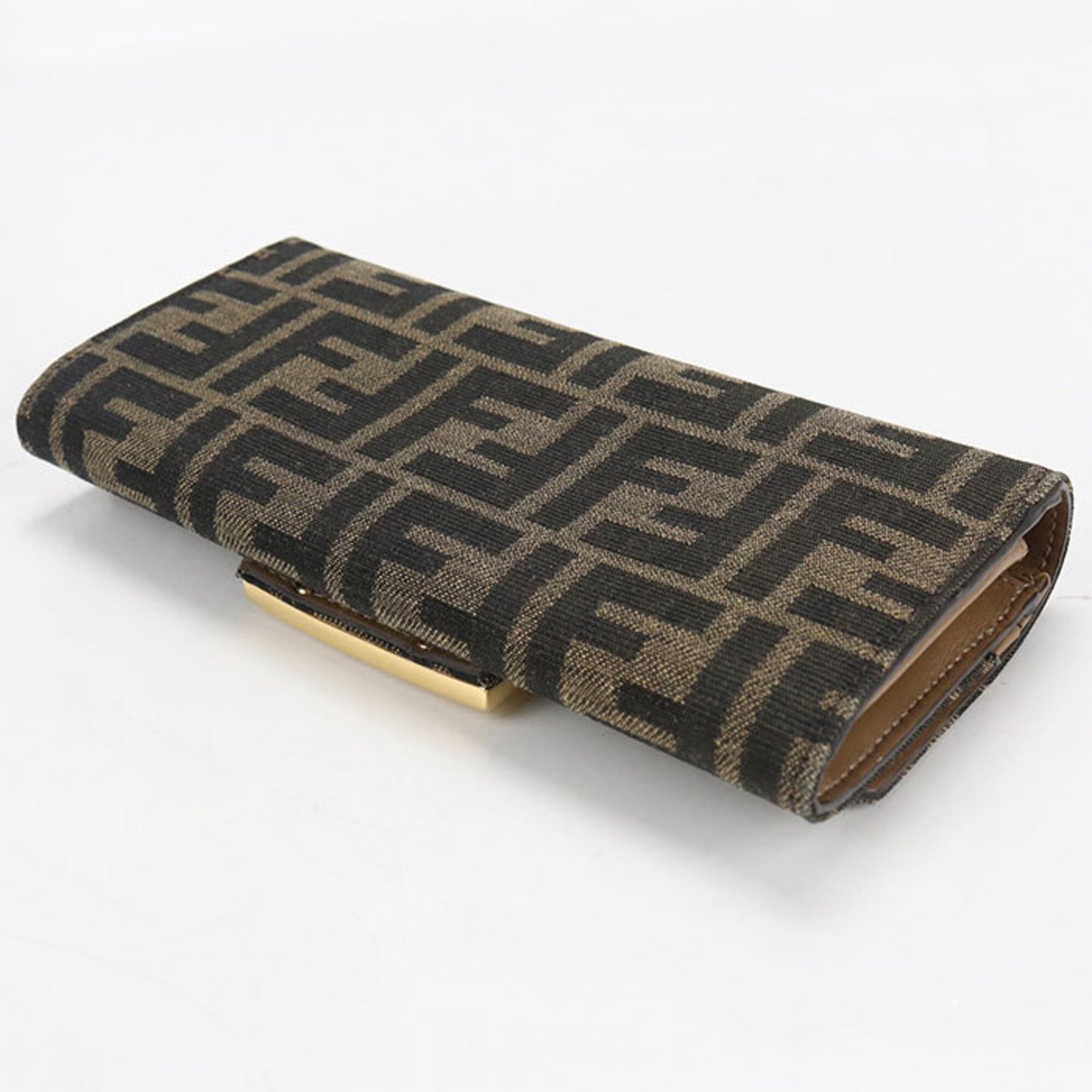 FENDI Continental Wallet, Bi-fold, 8M0251 A98P, Baguette Style, Women's, Brown