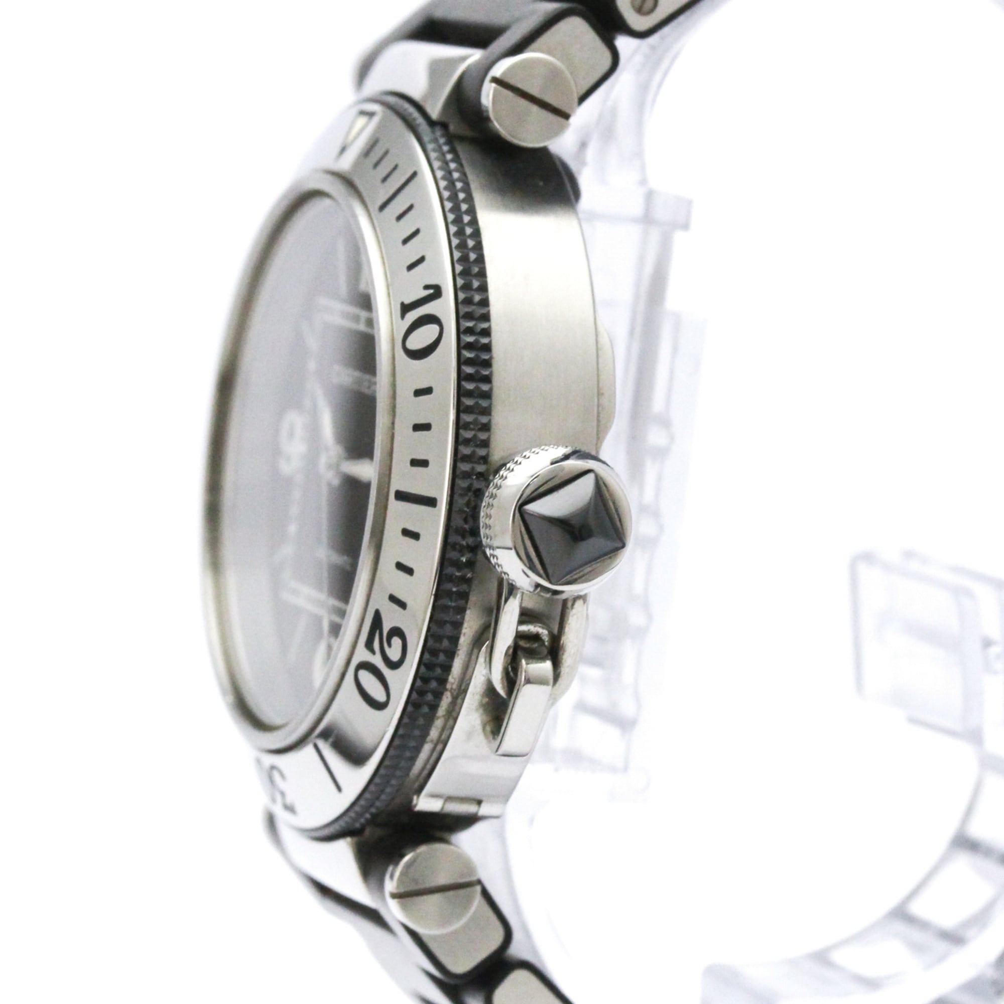 CARTIER Pasha Seatimer Steel Automatic Mens Watch W31077U2 Polished — Very Good