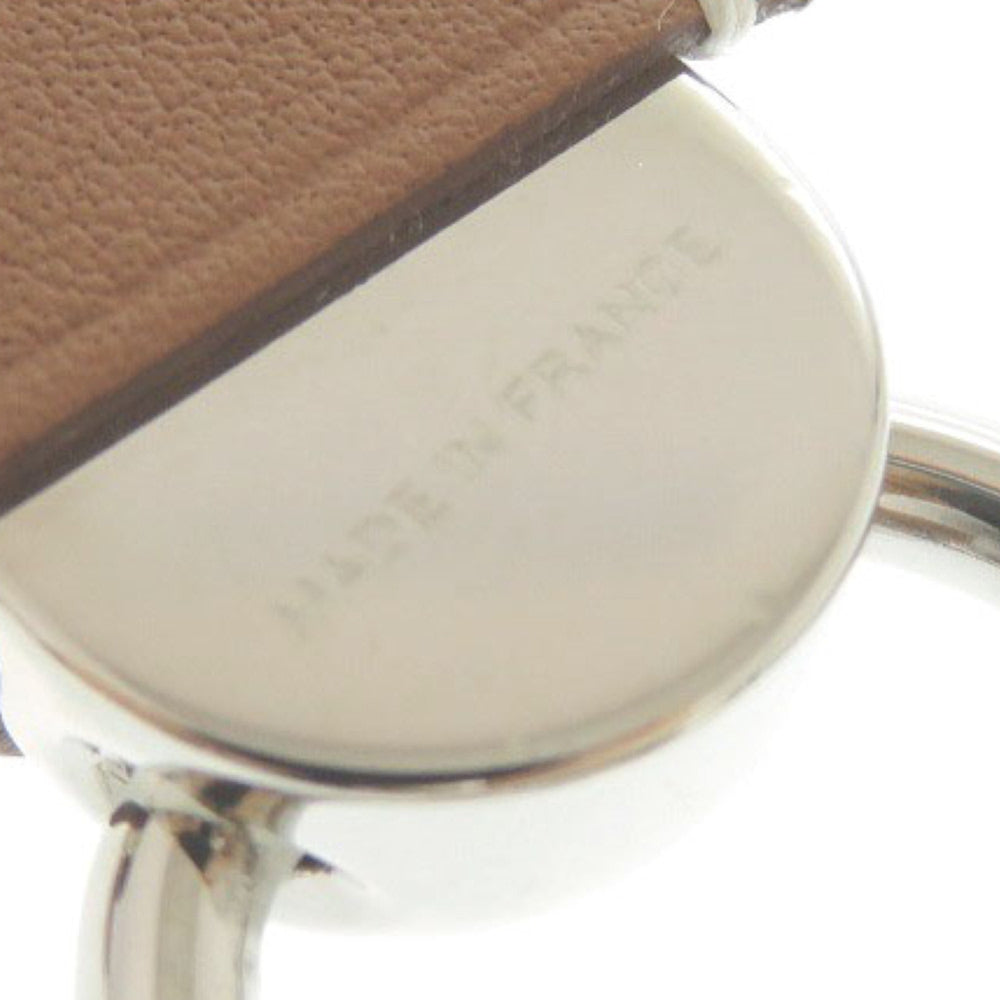 Like new Hermès Epure Equestre Vaubarenia/Fauve metal necklace with silver hardware and a W stamp (made in 2024). Brown choker necklace, item number 0415. This HERMES is for women — Like New