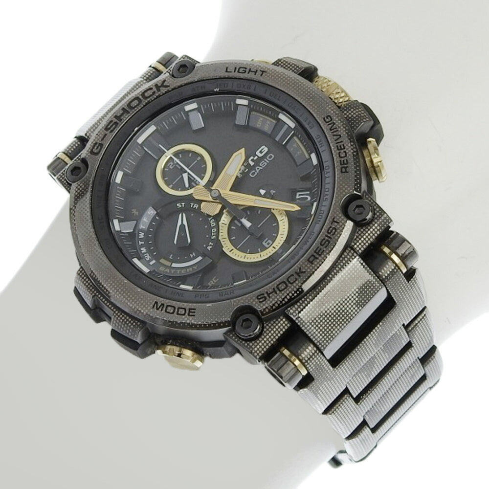 CASIO G-Shock MTG B1000 DCM 1AJF Black Dial Watch Metal SS Radio Solar 48mm Men's — Very Good