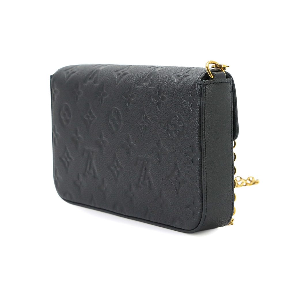 Louis Vuitton Monogram Empreinte Pochette Felicie Chain Wallet Leather Noir M82477 RFID — Like New