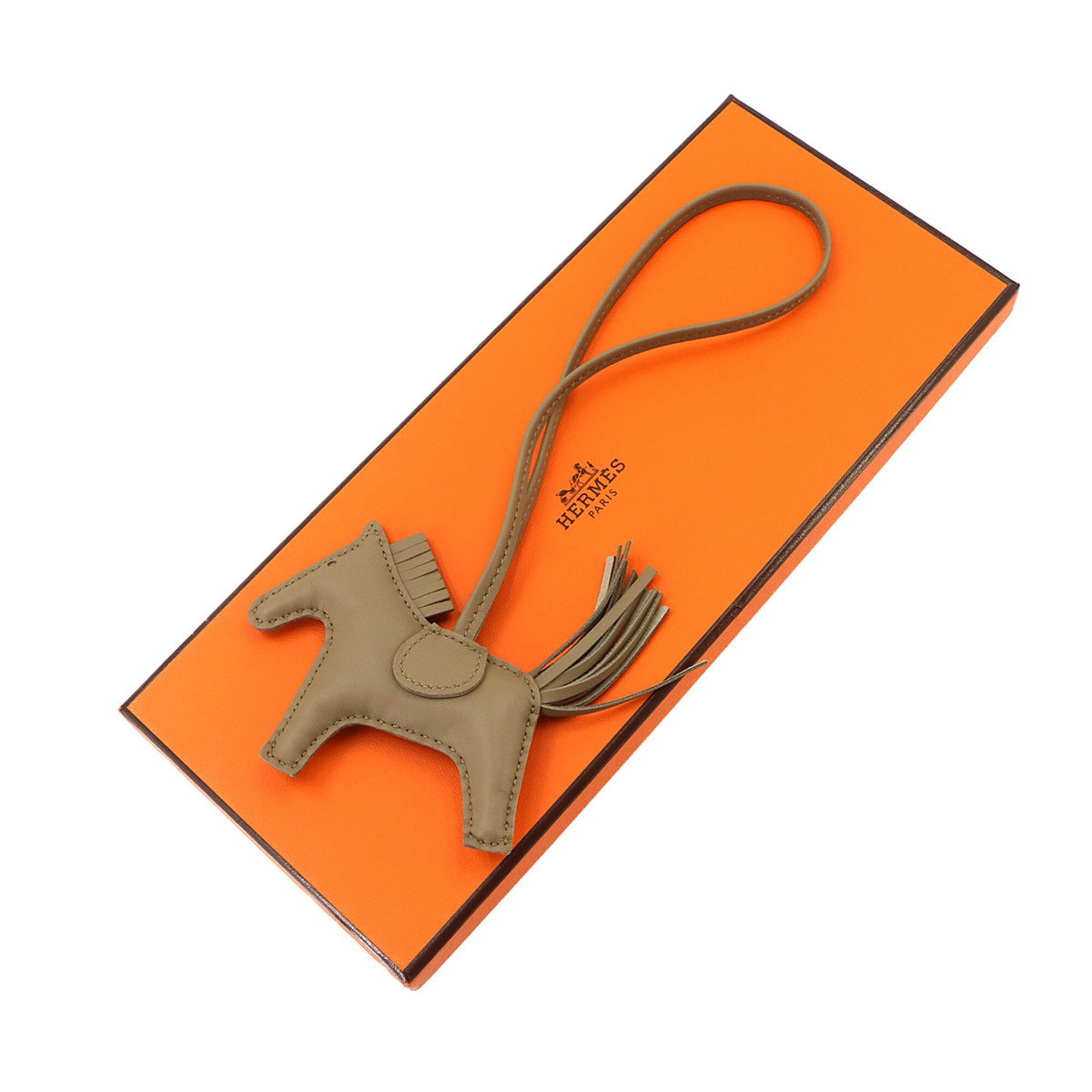 Hermes Rodeo PM Accessory Bag Charm, Agneau Milo Beige, Malfa, B Stamp — New - Store Return