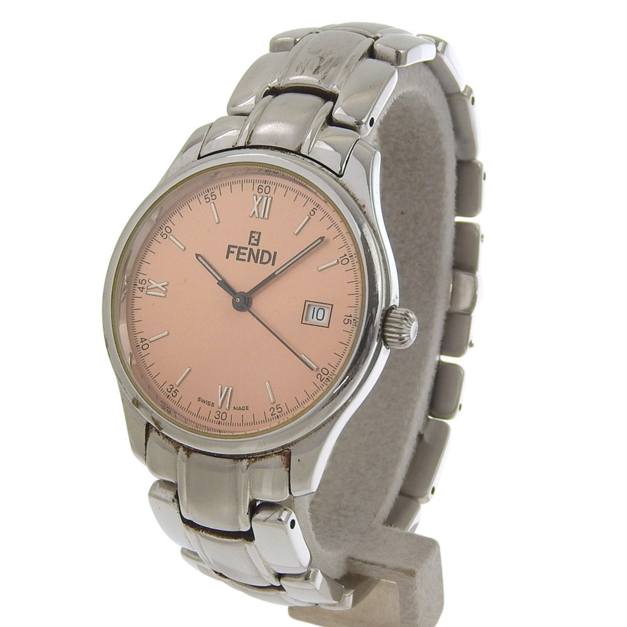 Fendi Olologi Women's Watch 210G Stainless Steel Quartz Analog Bronze Dial — Good