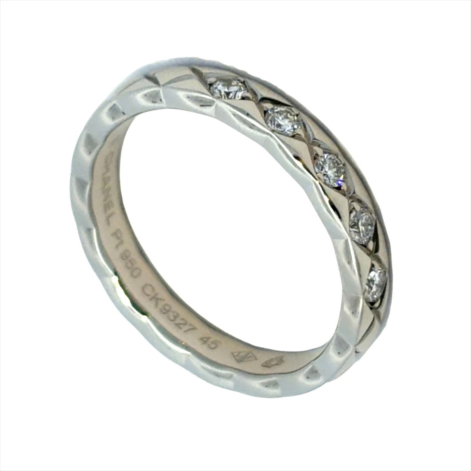 Chanel Coco Crush 5-Diamond Ring, Size 45, Platinum 950, 3.5g, Women's Ring — Like New