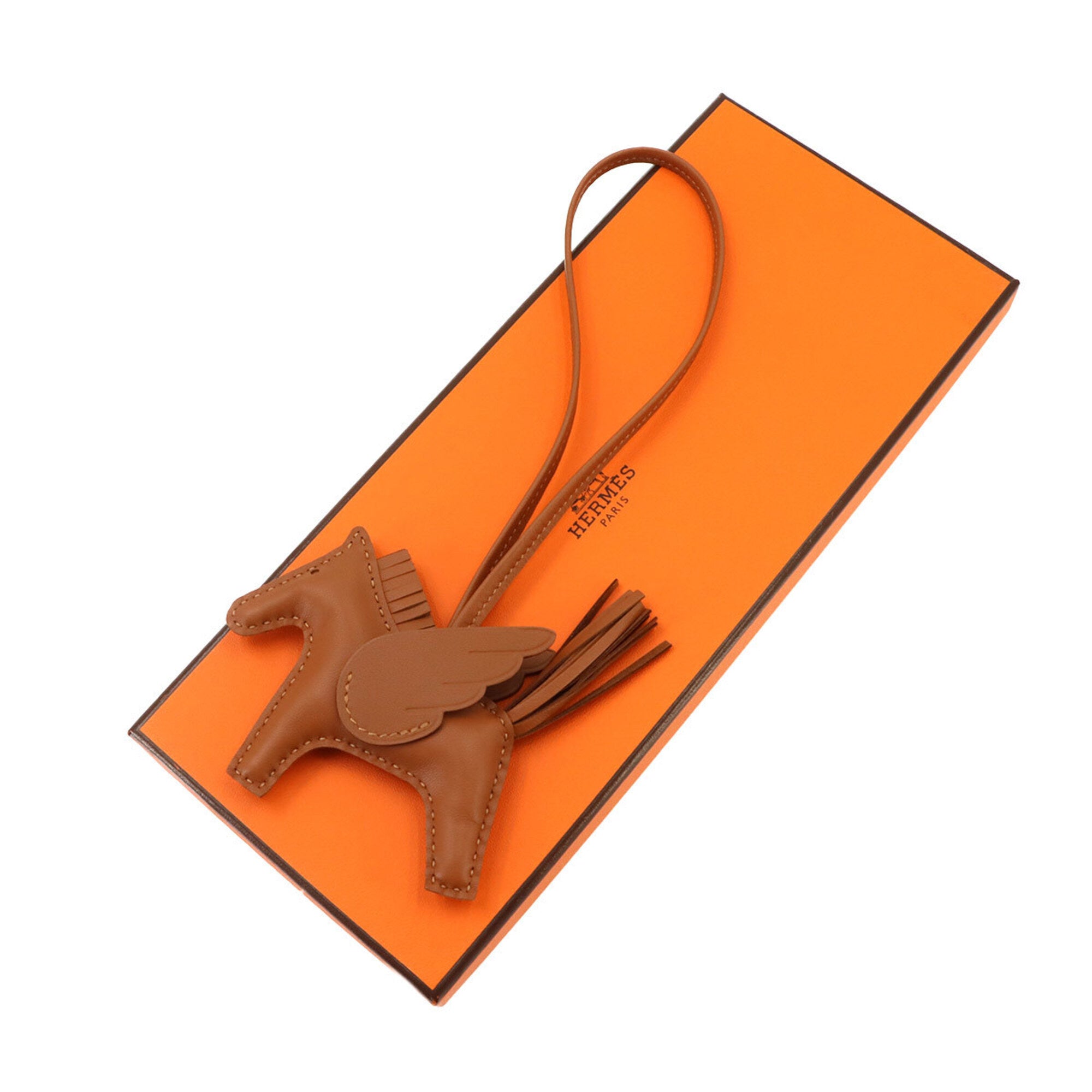Hermes Rodeo Pegasus PM Accessory Bag Charm, Agneau Milo Swift Leather, Gold Stamp, G Stamp — New - Store Return