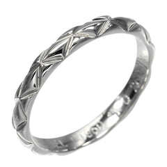 Chanel Matelassé Small Ring, Size 6.5, Platinum 950, Approx. 2.4g — Like New