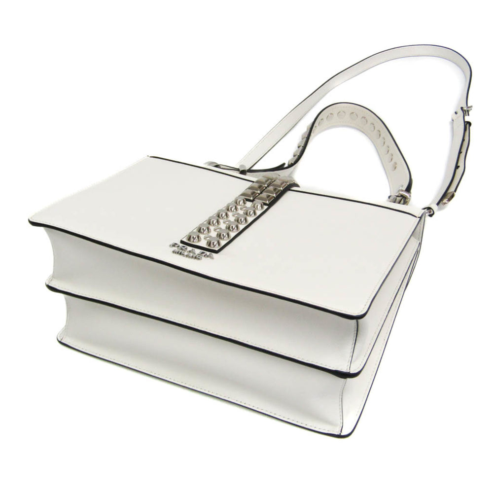 Prada Electra Studs 1BD120 Women's Leather Handbag,Shoulder Bag White — Like New
