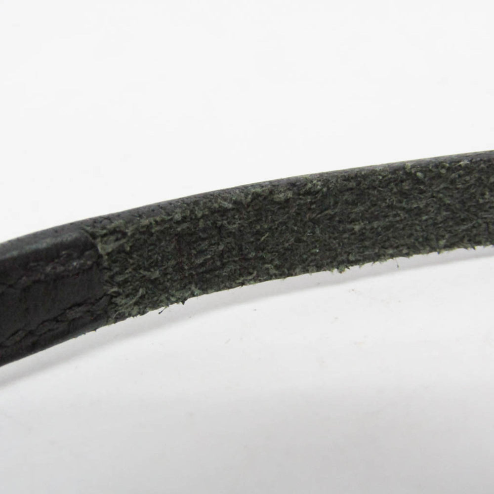 Hermes Hapi III Choker Leather,Metal Bangle Silver,Black — Like New