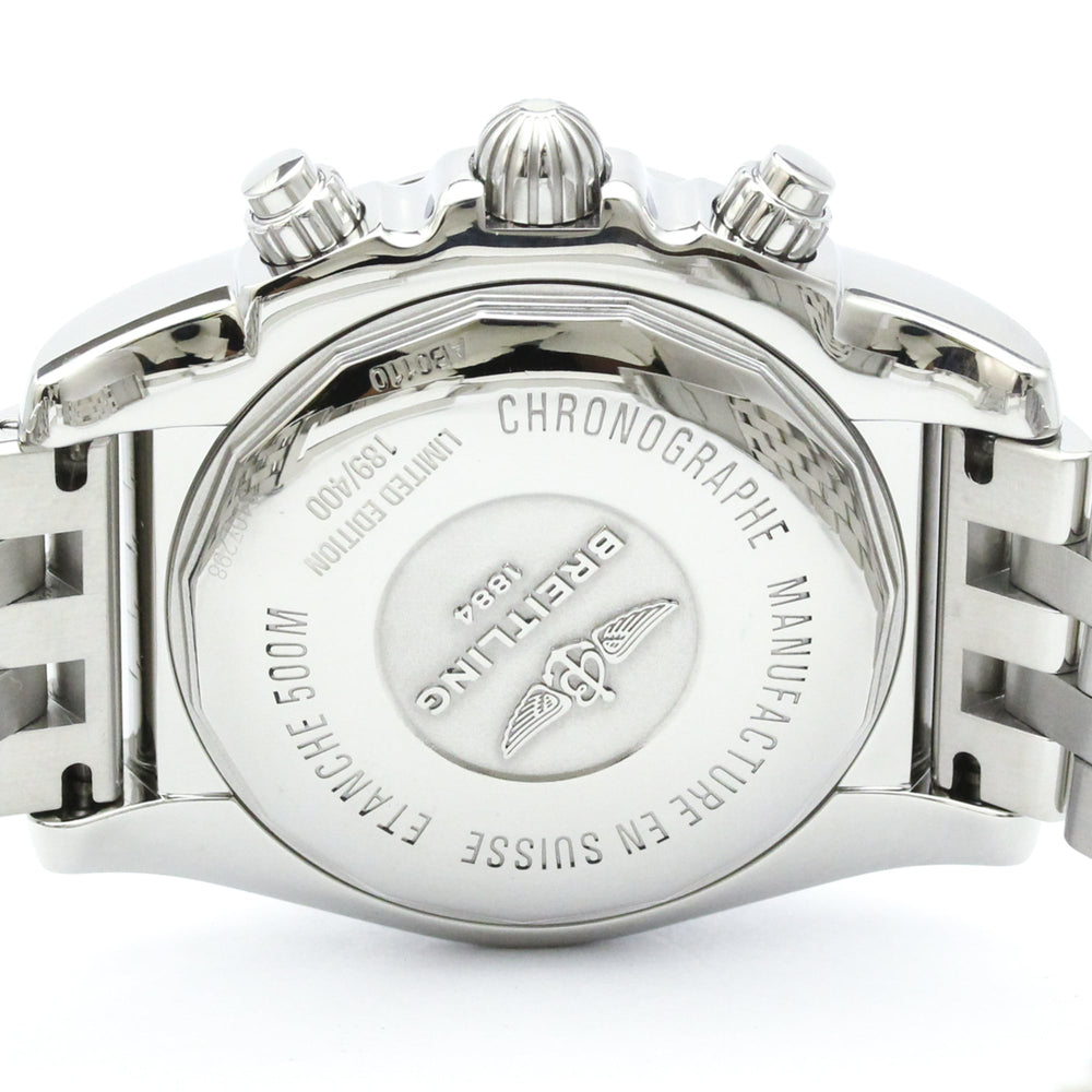 BREITLING Chronomat 44 Japan LTD Blue MOP Dial Watch AB0110 Polished — Very Good